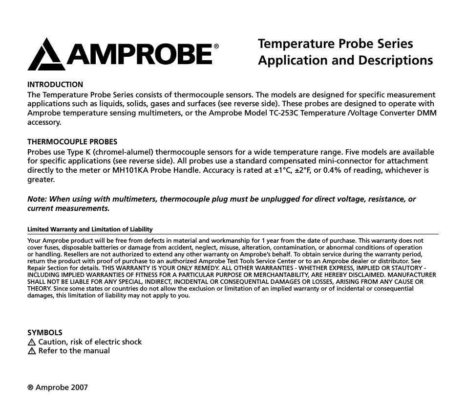 TP110K Temperature-Probe-Series