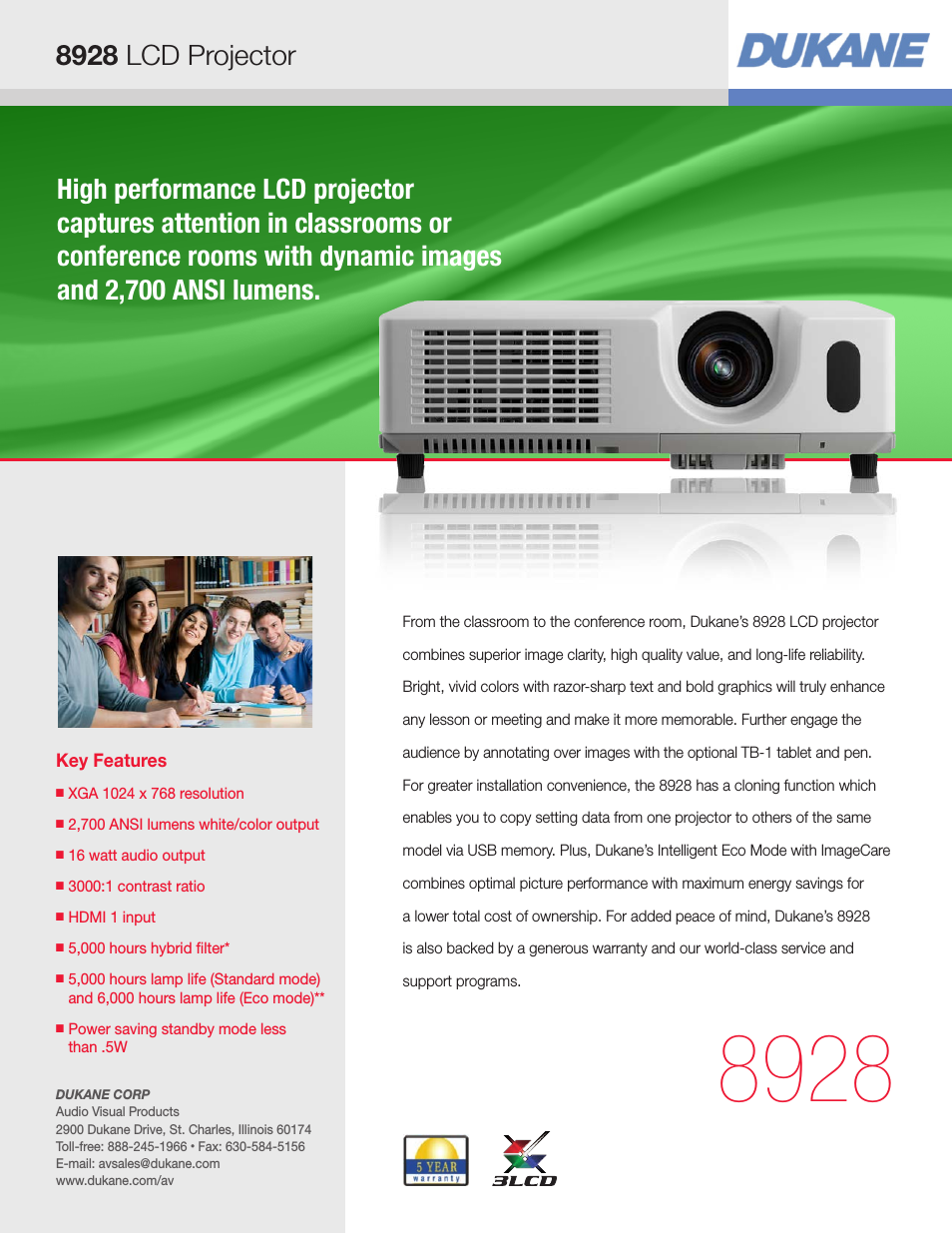 LCD Projector 8928