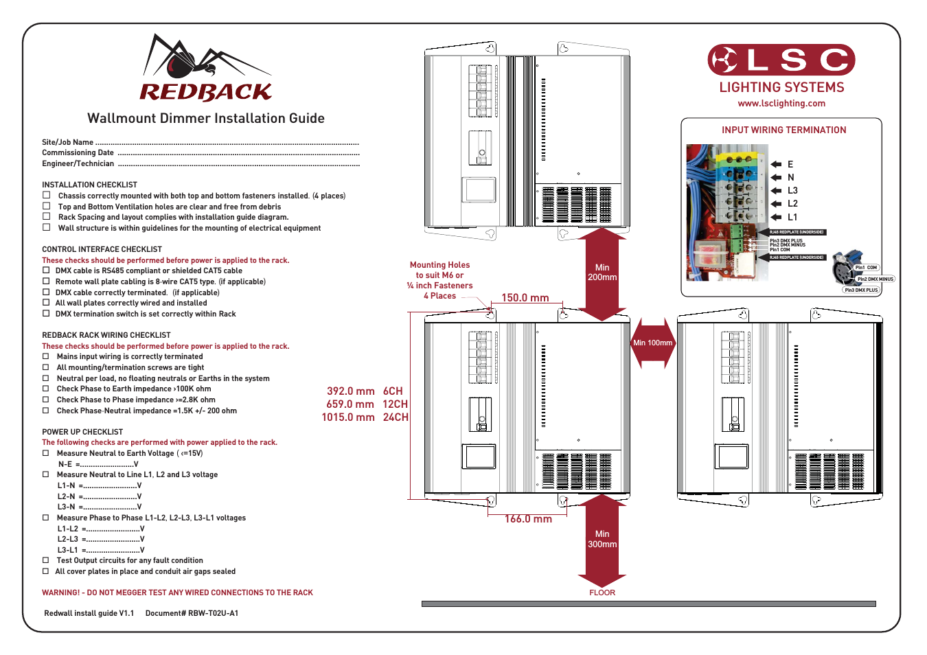 Redback Wallmount Install Guide v1.1