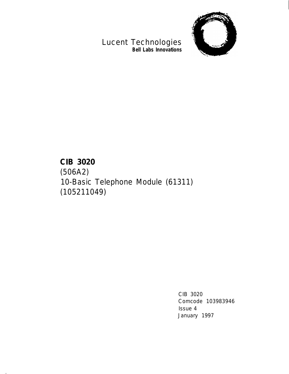 Basic Telephone Module CIB 3020