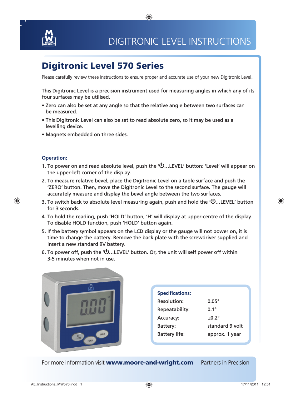 M&W Digitronic Level 570 Series
