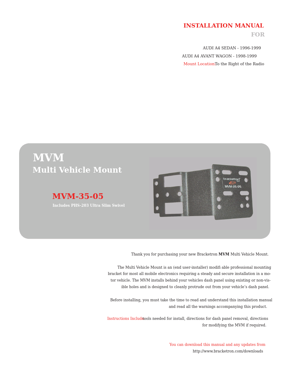 Multi Vehicle Mount MVM-35-05