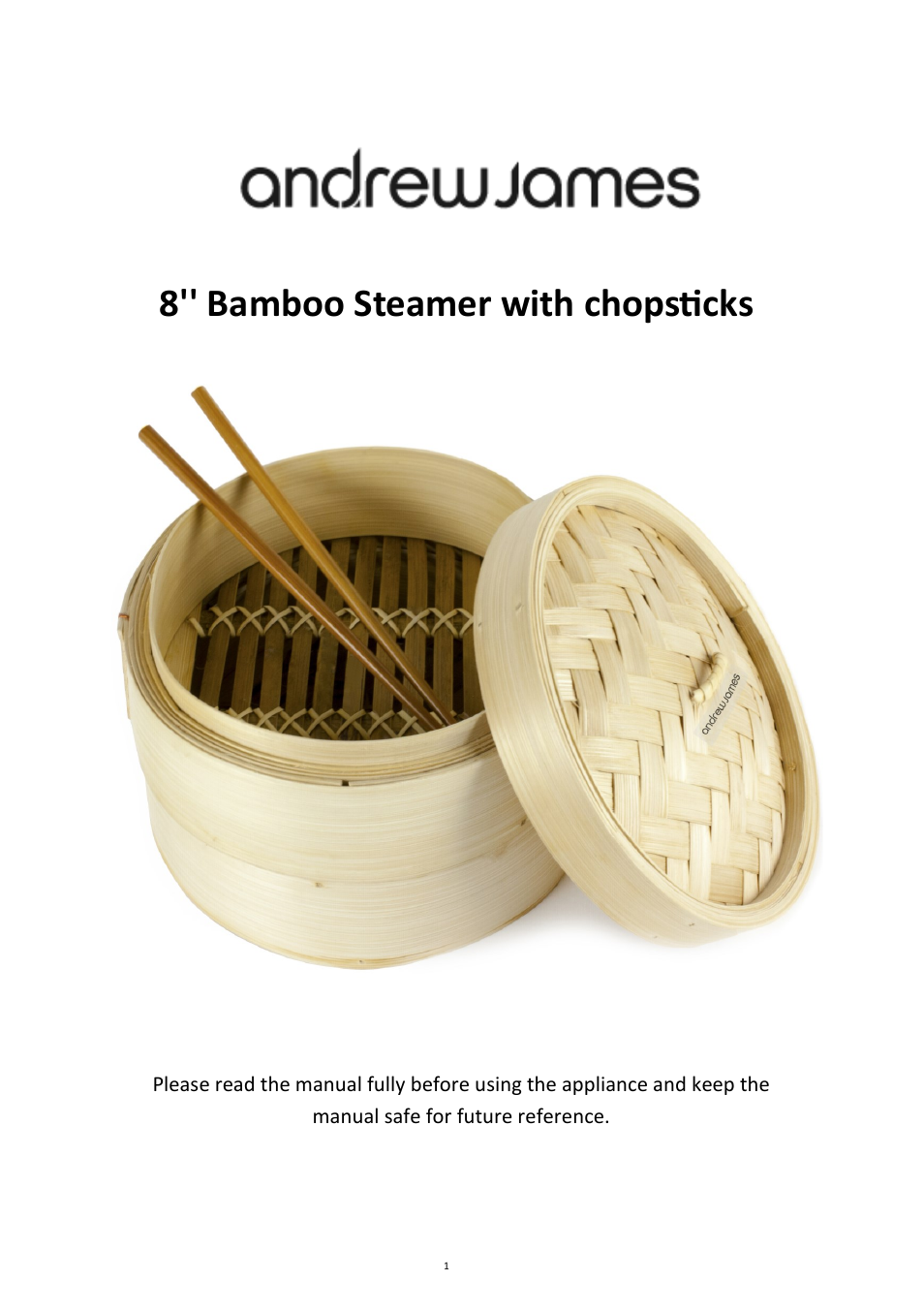 AJ000338 Natural Woven Bamboo Steamer with