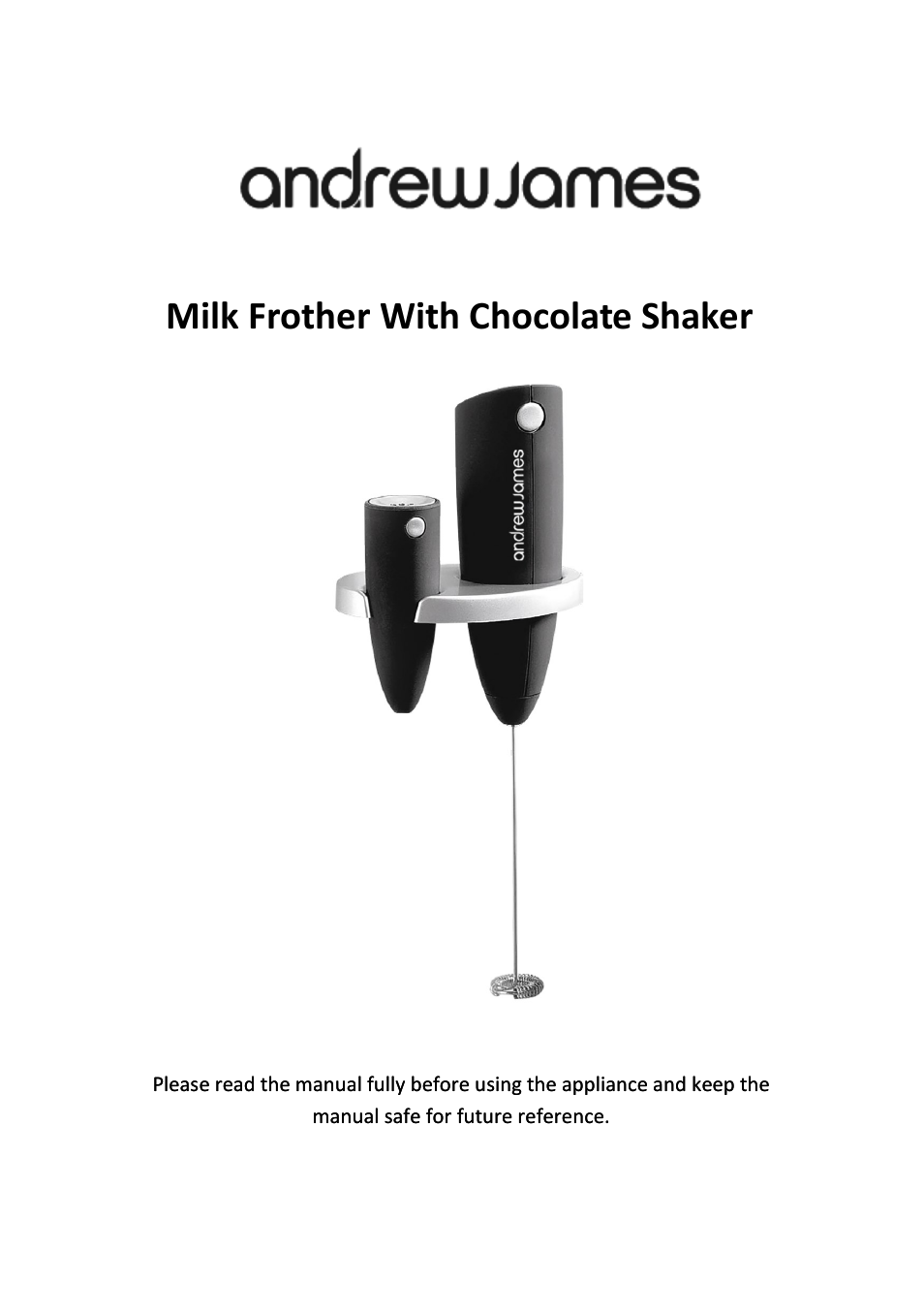 AJ000577 Milk Frother with Shaker and Wall Mount