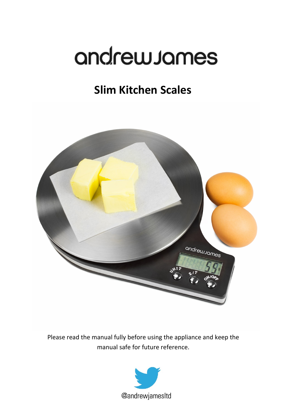 AJ000003 Kitchen Scales Slim