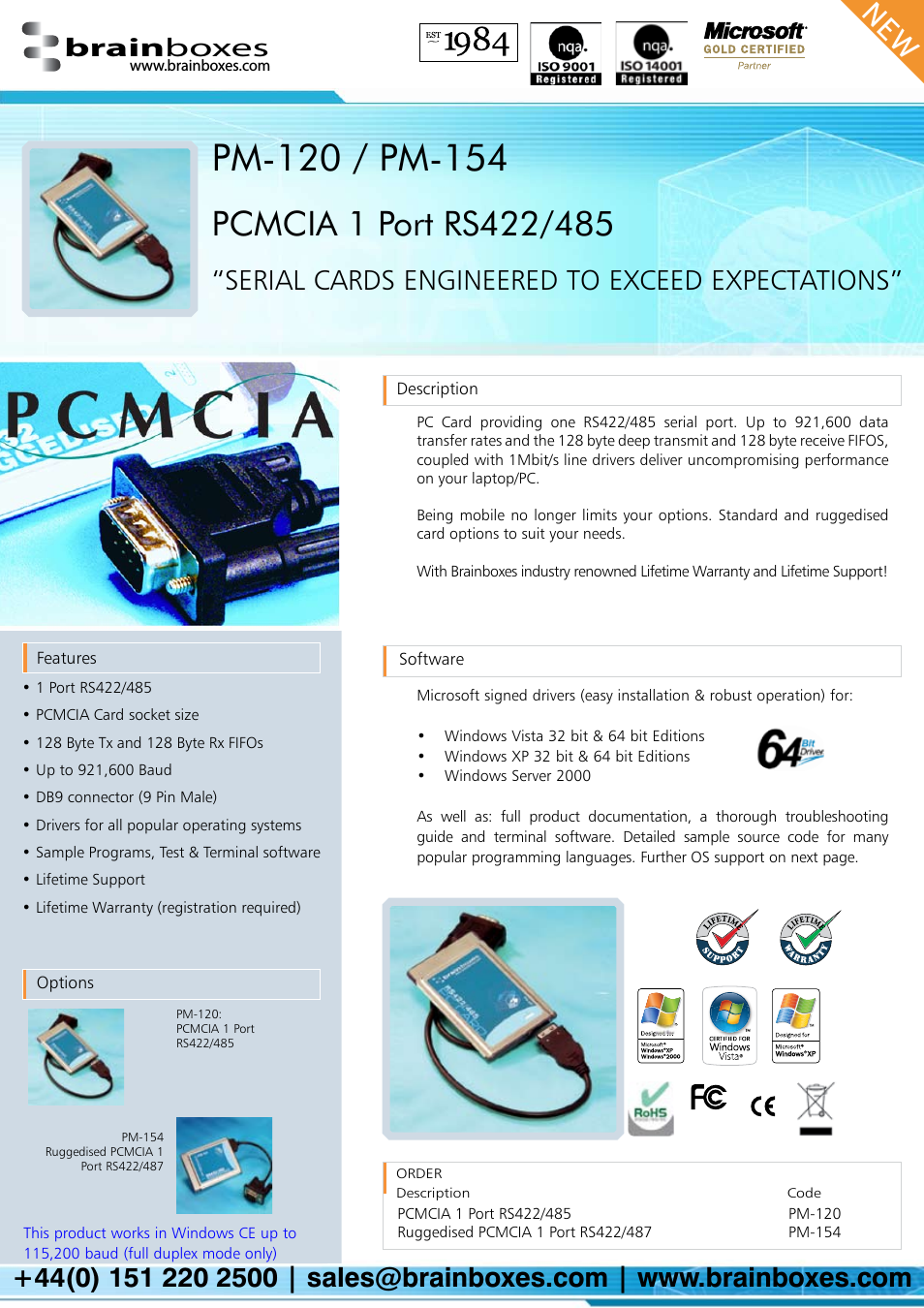 PCMCIA RS422/485