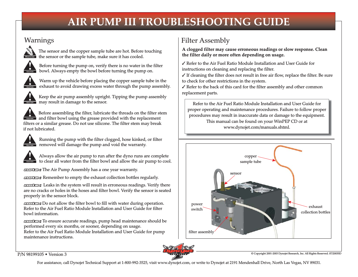 Air Pump III Troubleshooting Guide