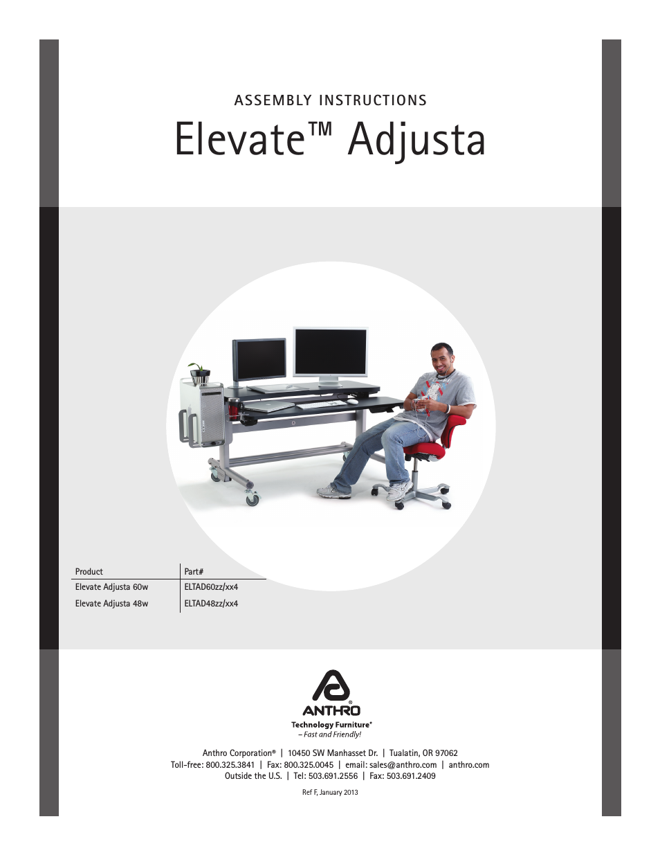 Elevate Original Adjusta Assembly Instructions