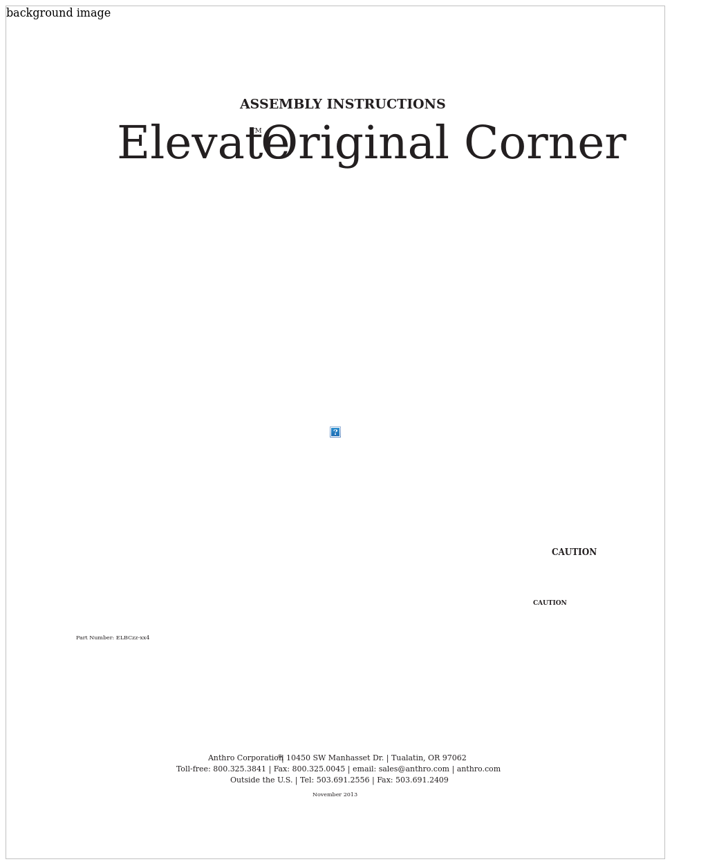 Elevate Original Corner Assembly Instructions