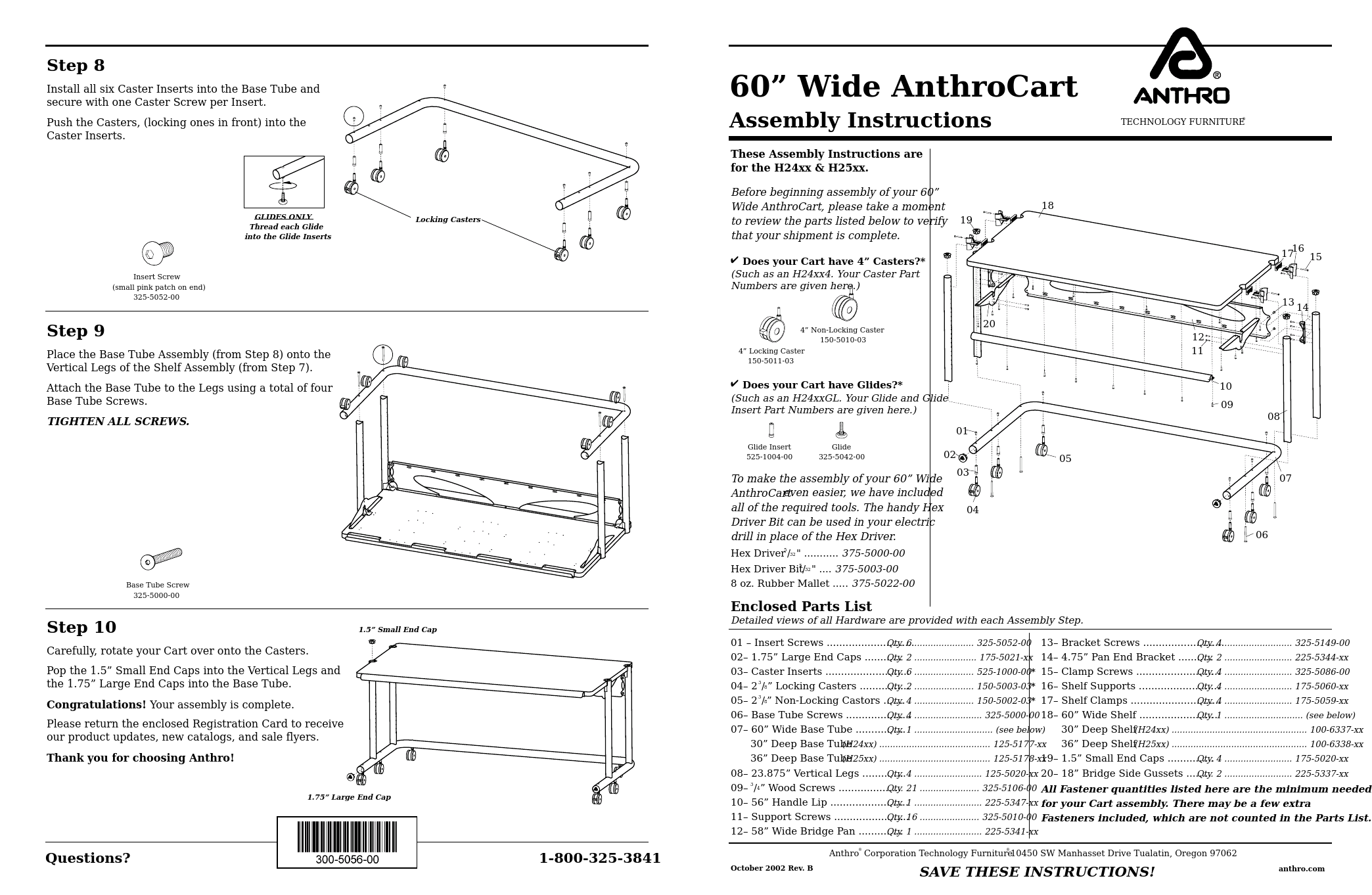 Large AnthroCarts 60W Assembly Instructions