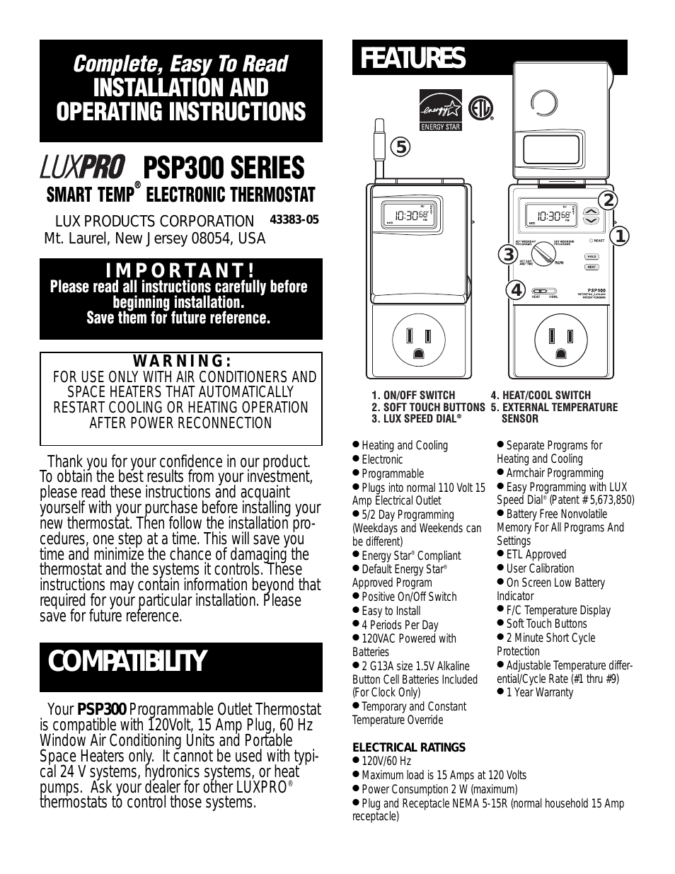 Smart Temp PSP300 Series