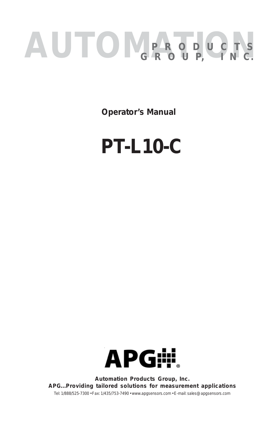 PT-L10-C user manual