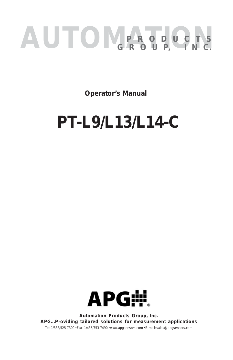 PT-L9 user manual
