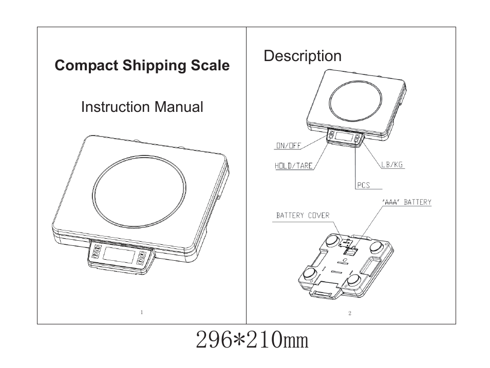 CSS 220 Small Shipping Scale