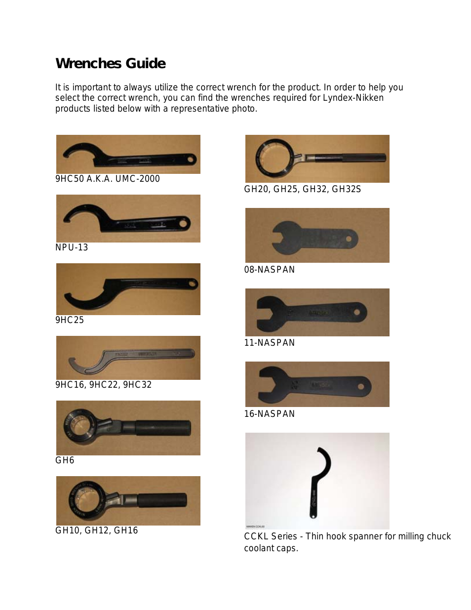 Wrenches Guide