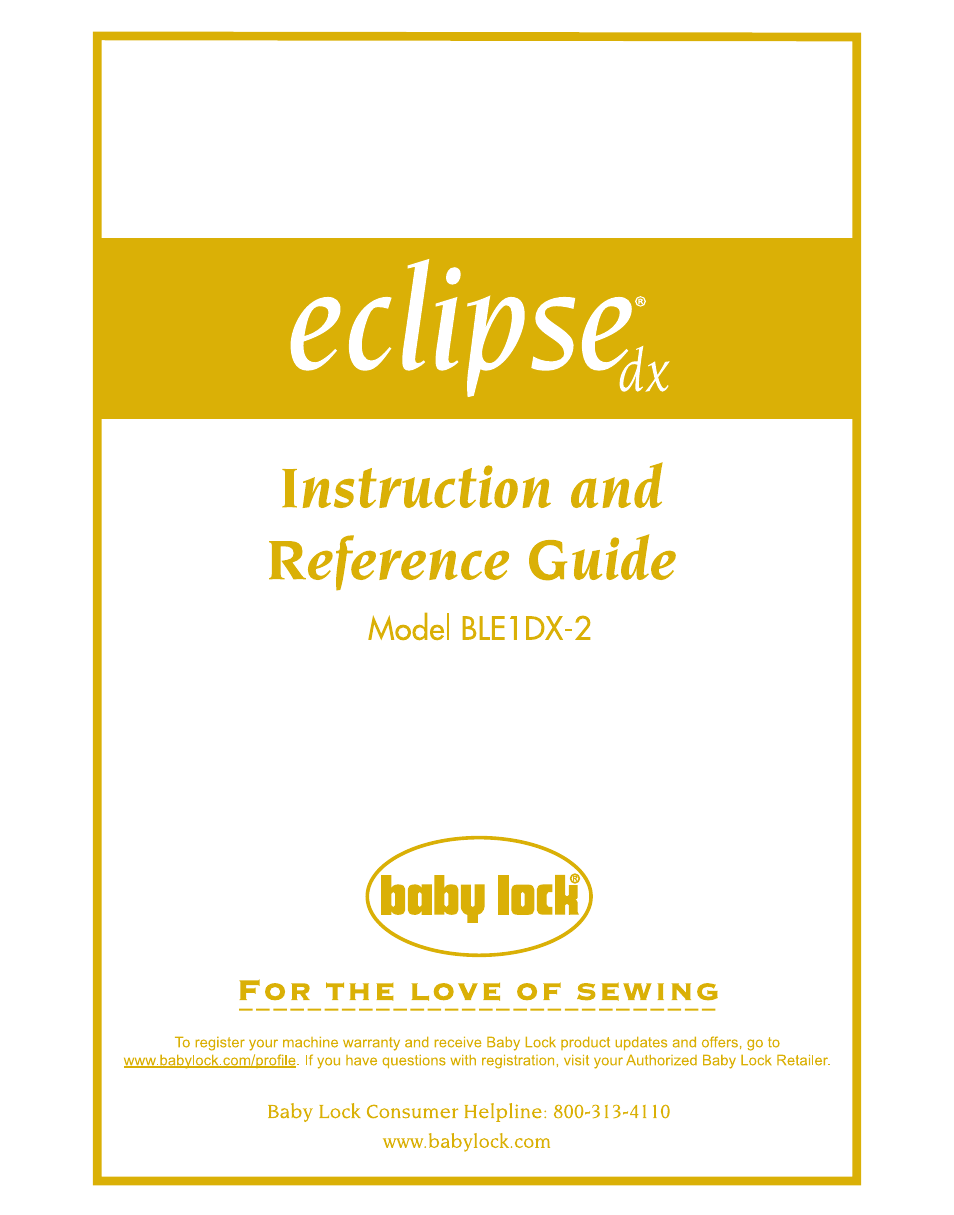 Eclipse DX (BLE1DX-2) Instruction and Reference Guide