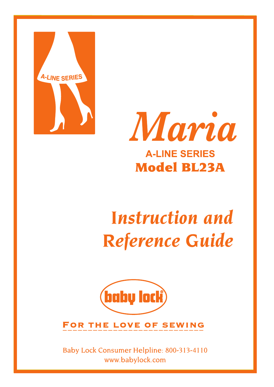 Maria (Previous Model) (BL23A) Instruction and Reference Guide