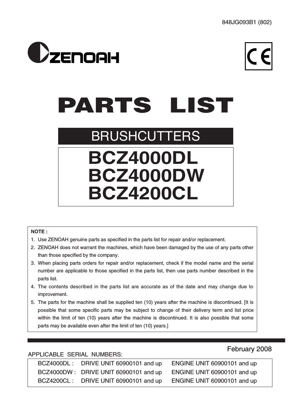 BRUSHCUTTERS BCZ4200CL