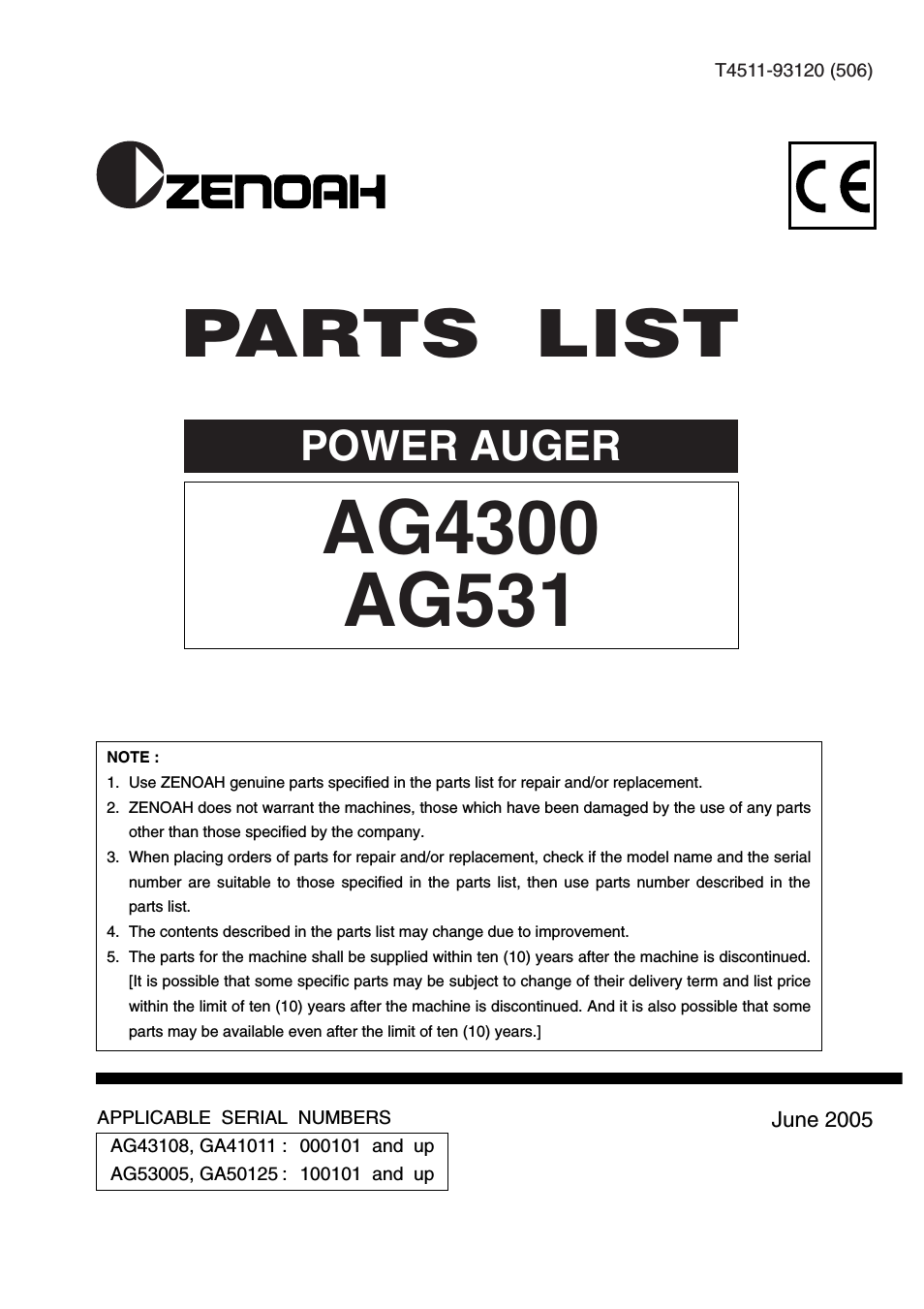 POWER AUGER AG4300