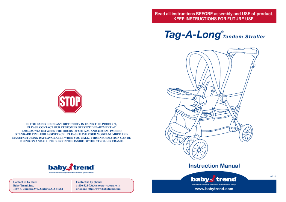Tag-A-Long Tandem Stroller 2.1