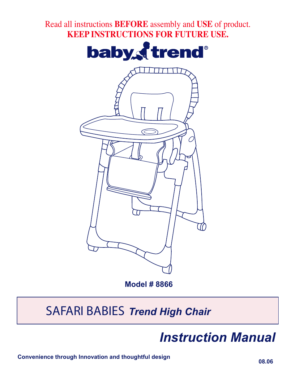 SAFARI BABIES Trend High Chair 8866