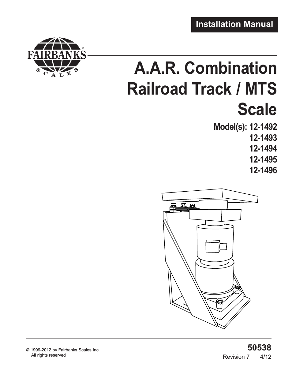 12-1492 - 12-1496 A.A.R. Combination Railroad Track/MTS