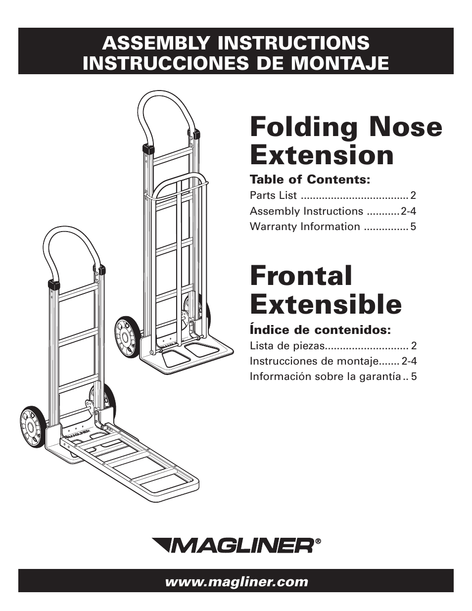 FOLDING NOSE EXTENSION 20 AND 30 INCH