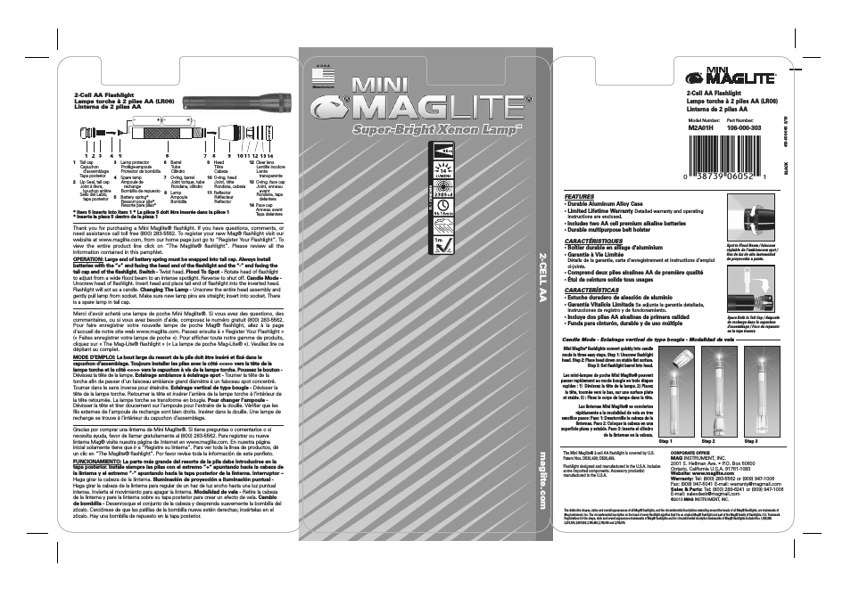Mini MAGLITE® 2-Cell AA Flashlight