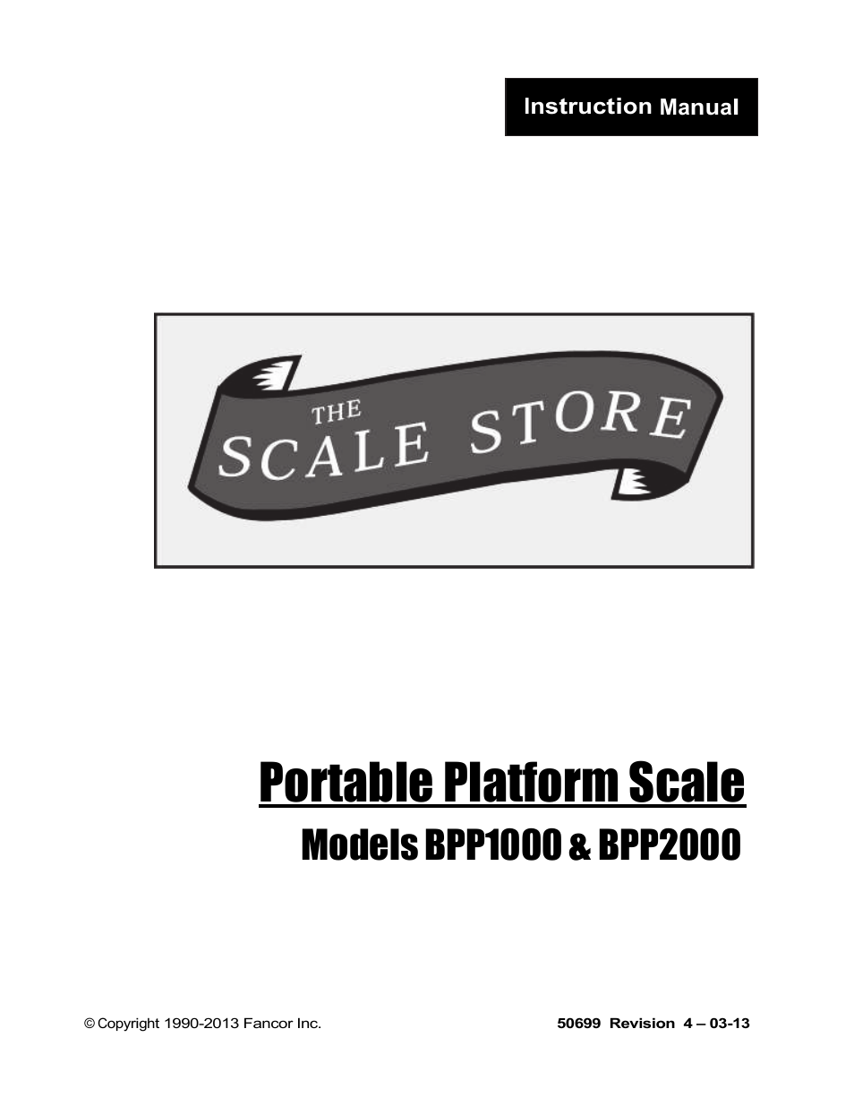 BPP1000 Portable Platform Scale