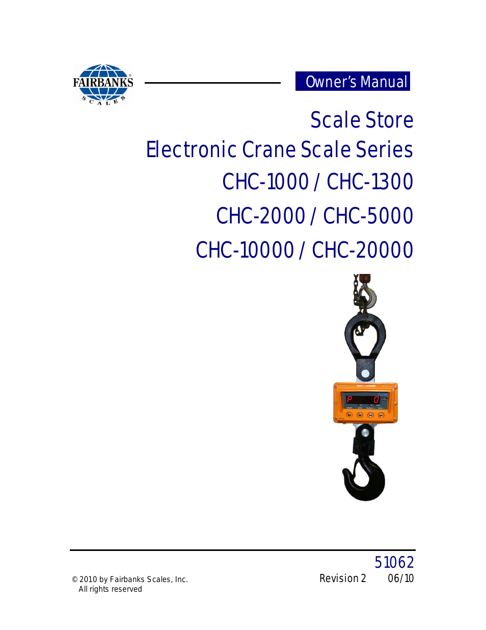 CHC-1000 / CHC-1300 Scale Store