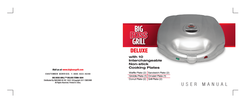 Big Boss Grill Deluxe 8204
