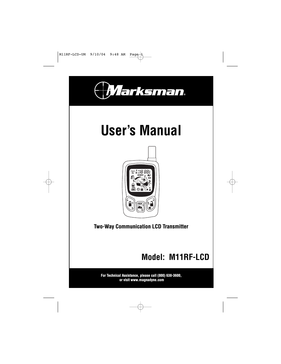 Marksman two-way communication LCD Transmitter M11RF-LCD