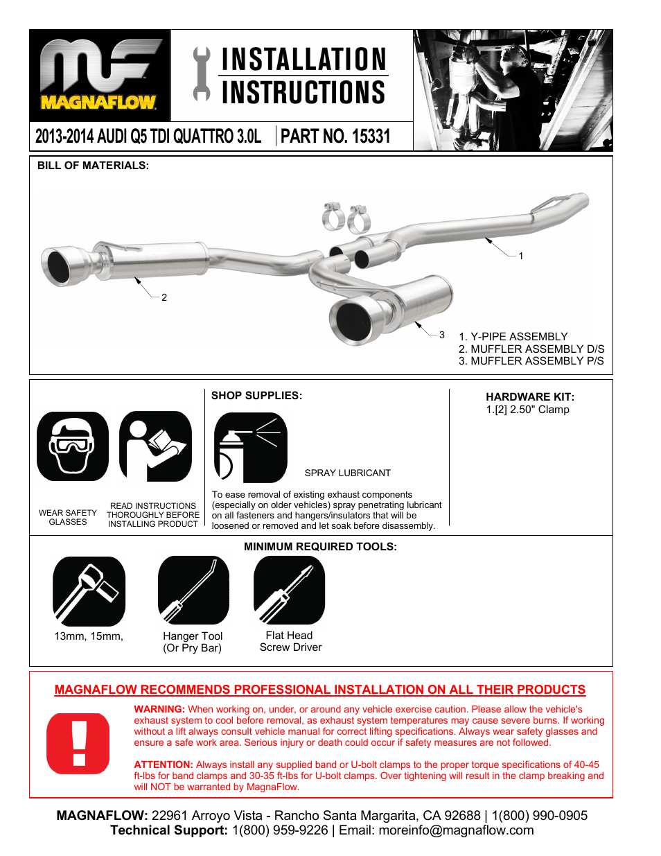 AUDI TRUCK Q5 Stainless Cat-Back System PERFORMANCE EXHAUST