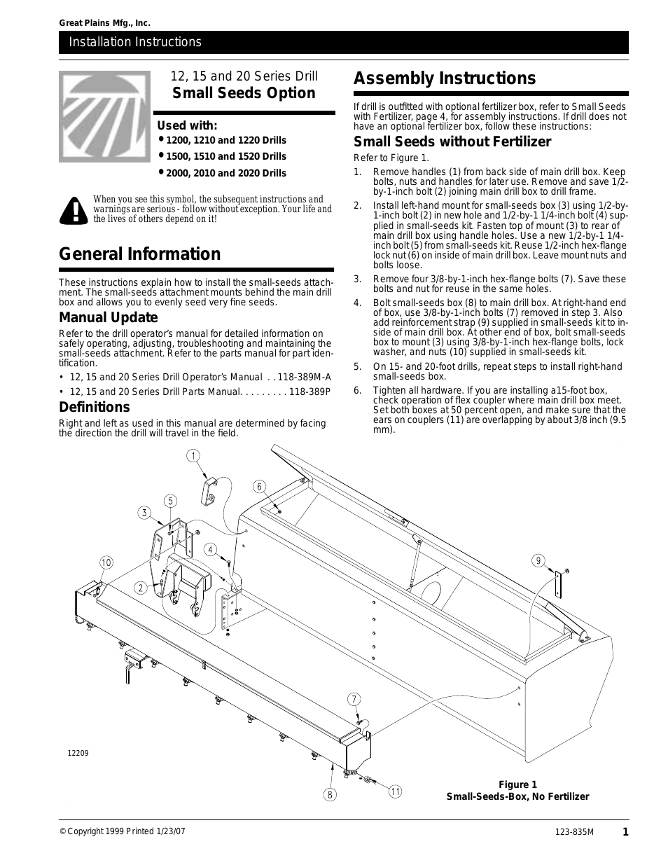 12 Series Drill Assembly Instructions