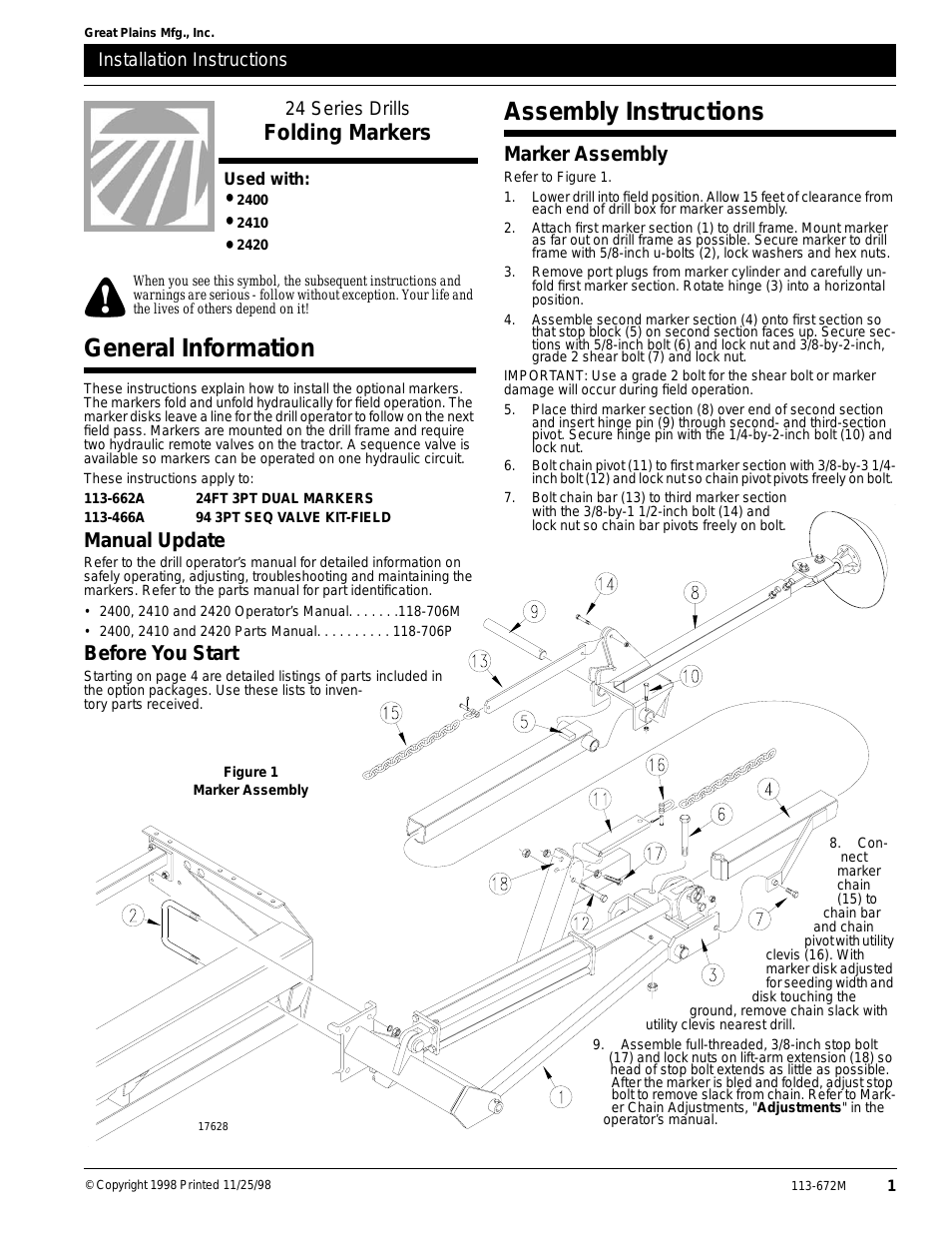 24 Series Drills Assembly Instructions