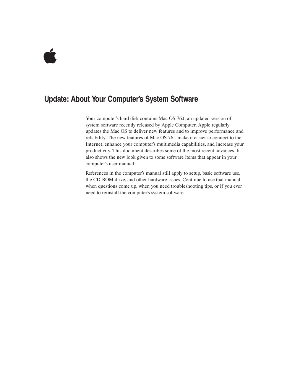 MAC OS 7.6.1