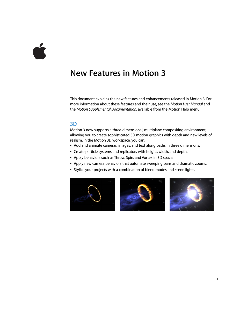 Motion 3 New Features