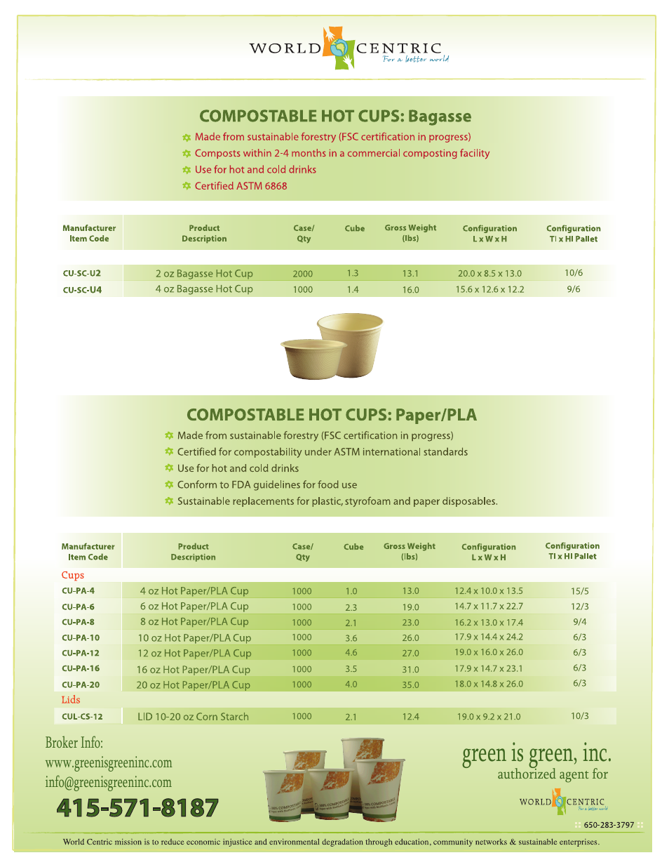 Compostable Hot Cups