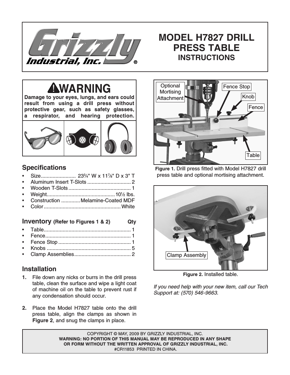 Press Table H7827