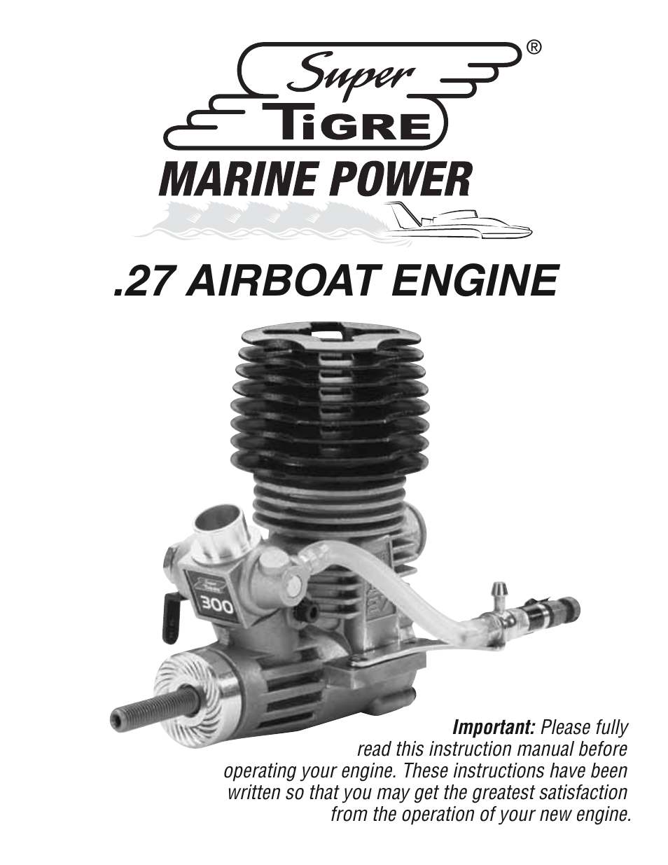27 Rear Exhaust Airboat Engine