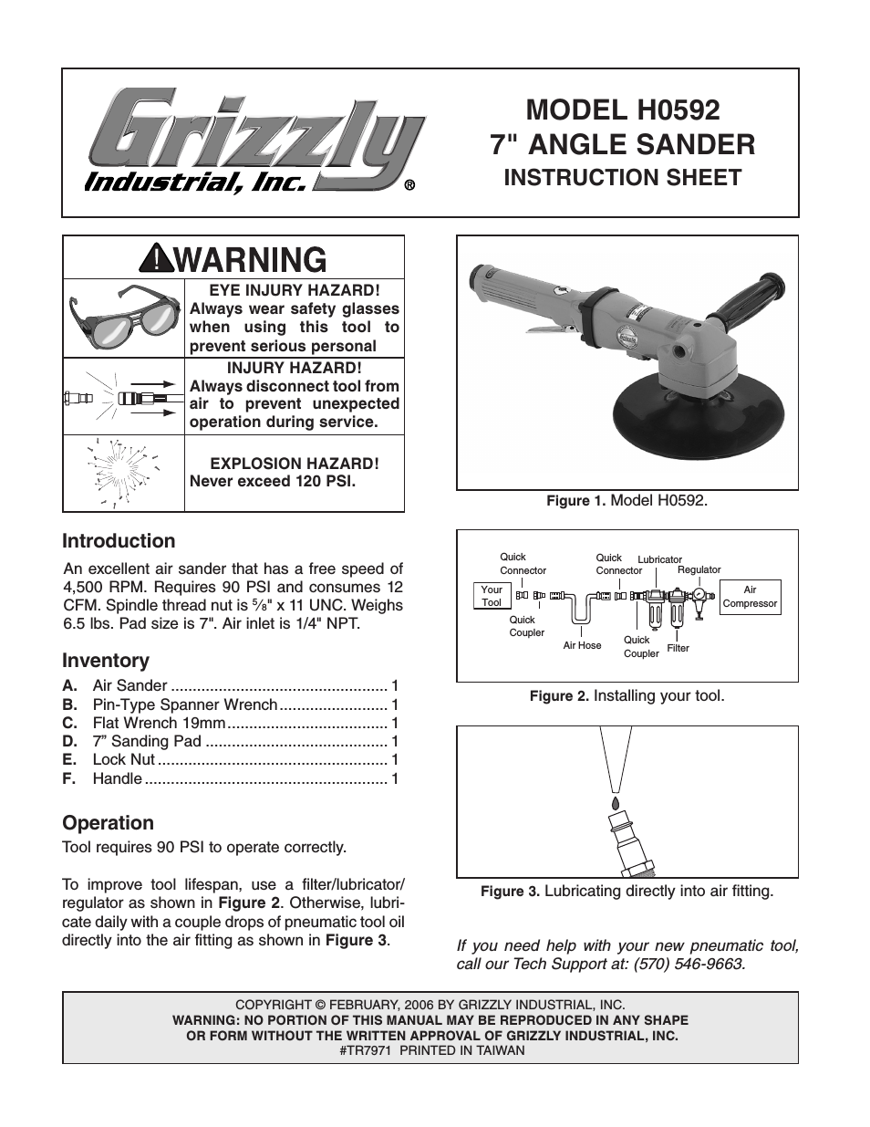 7" Angle Sander H0592