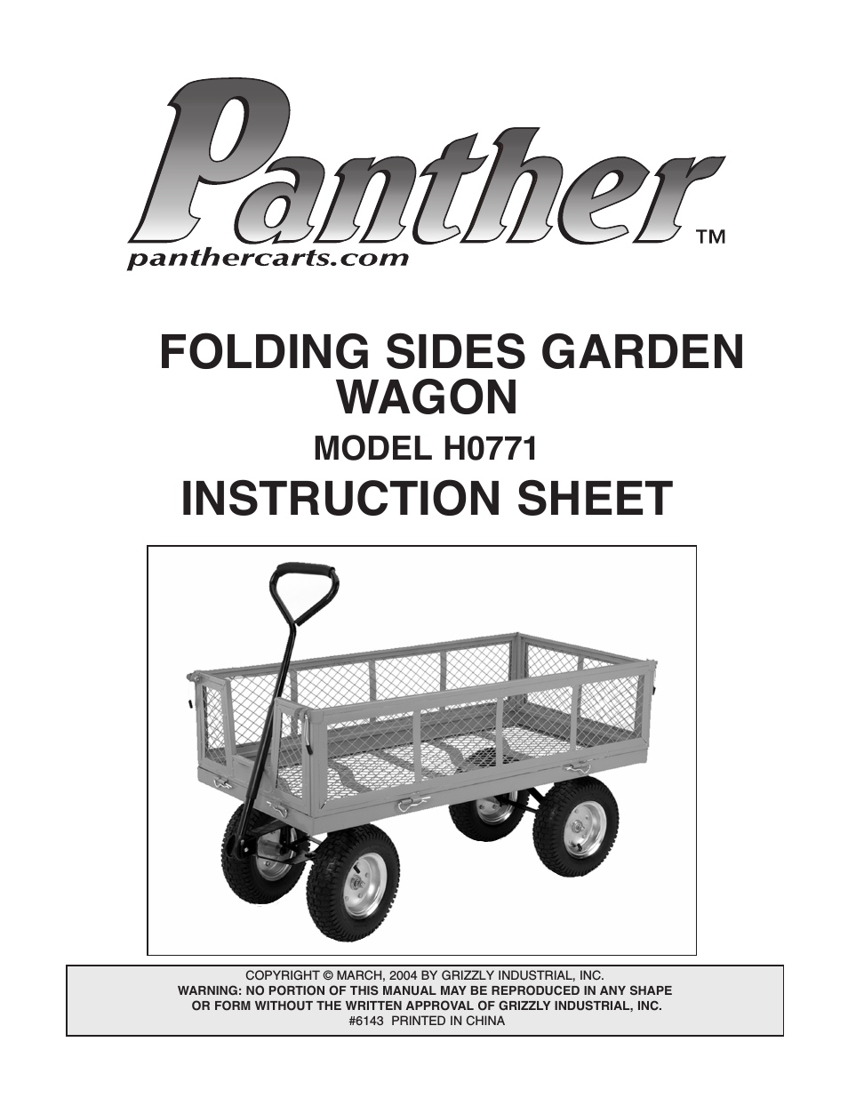 Folding Sides Garden Wagon H0771