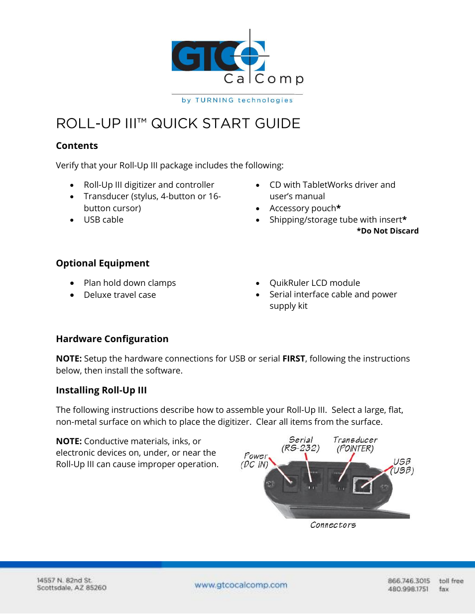 Roll-Up III - Quick Start Guide