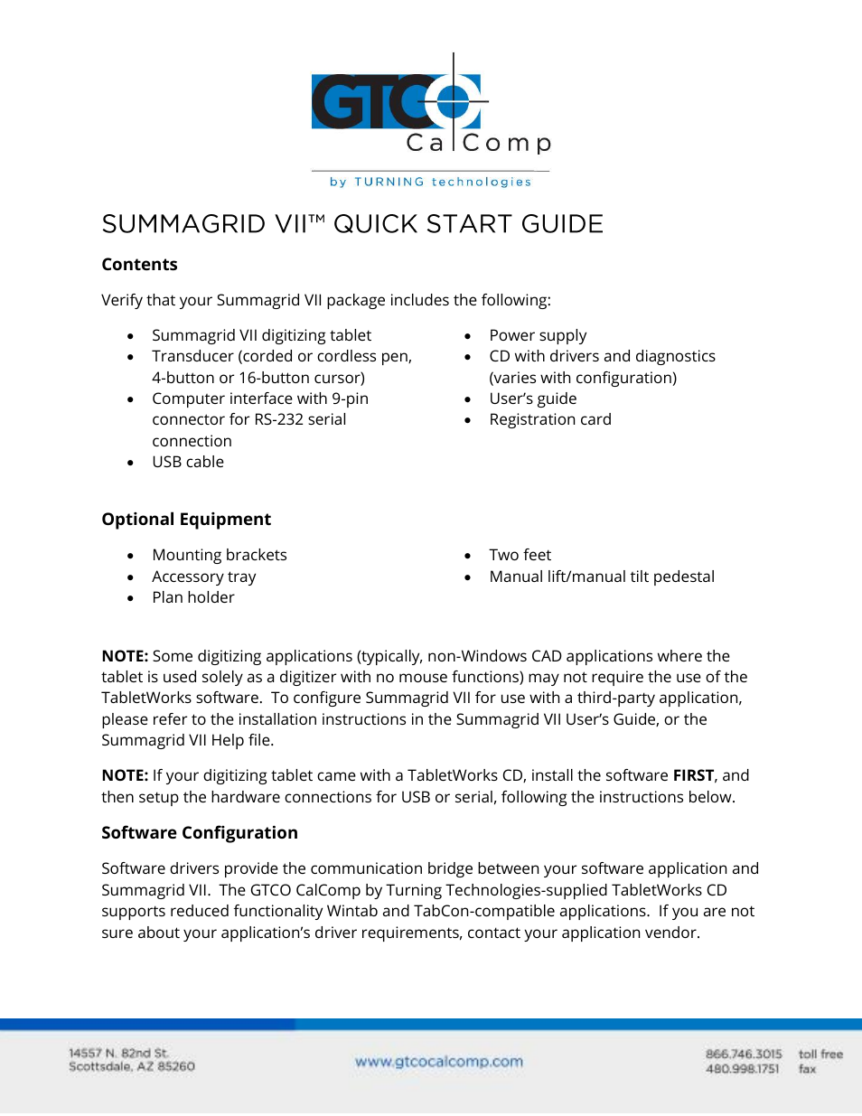 Summagrid VII - Quick Start Guide