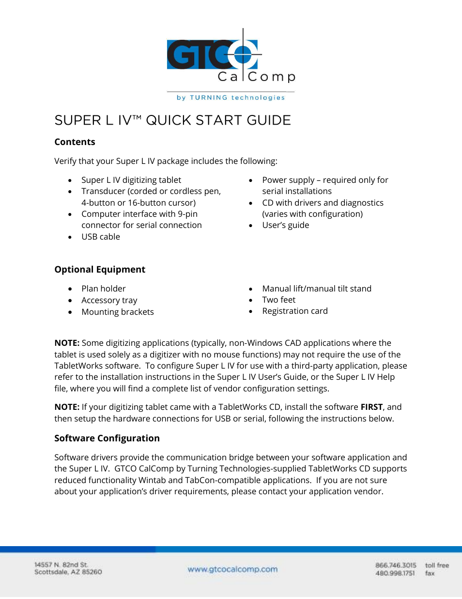 Super L IV - Quick Start Guide