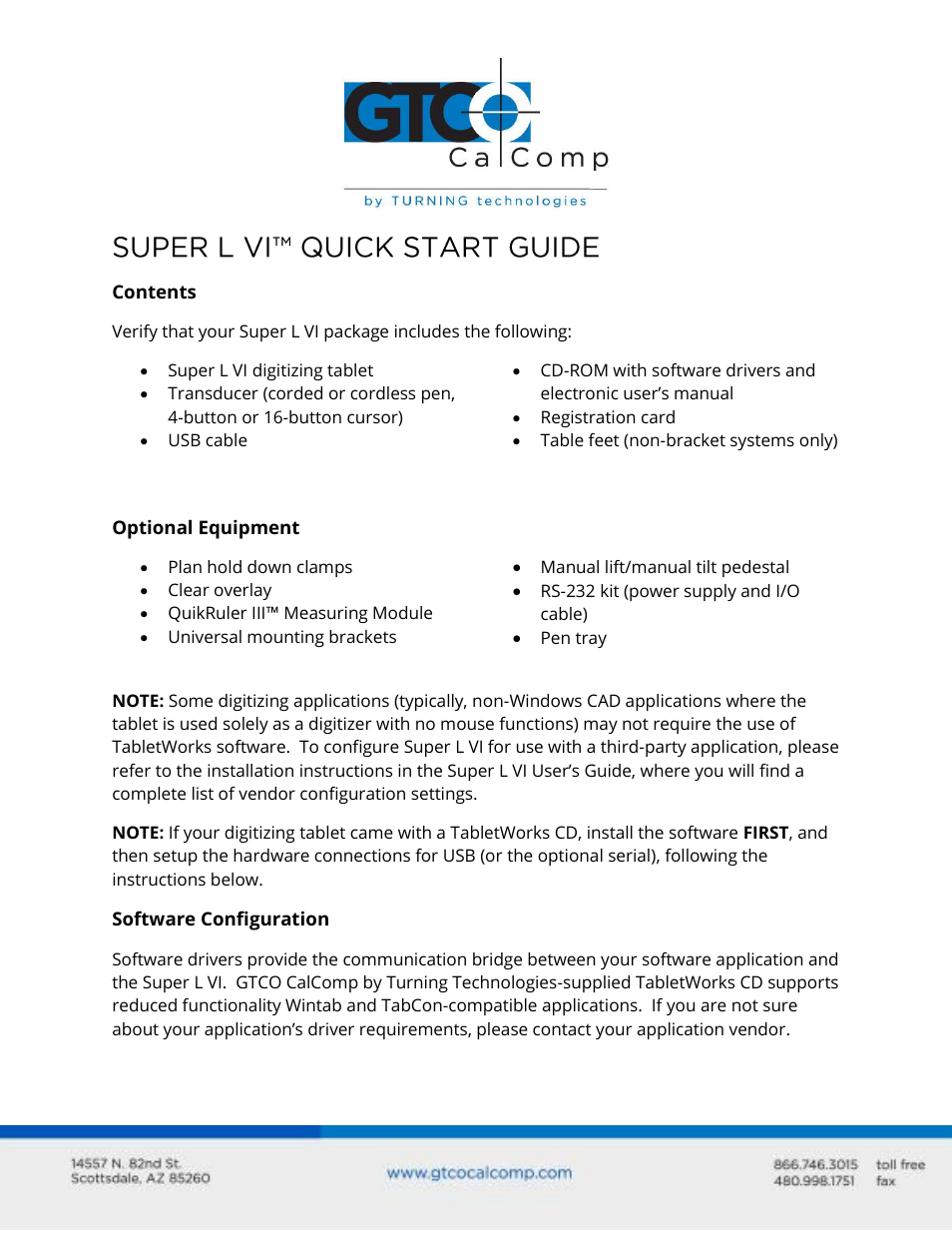 Super L VI - Quick Start Guide