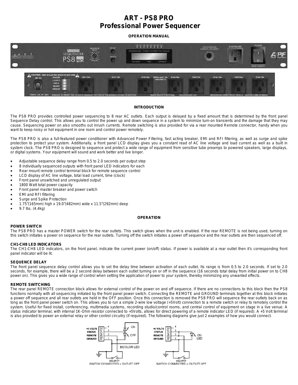 PS8 PRO - Professional Power Sequencer