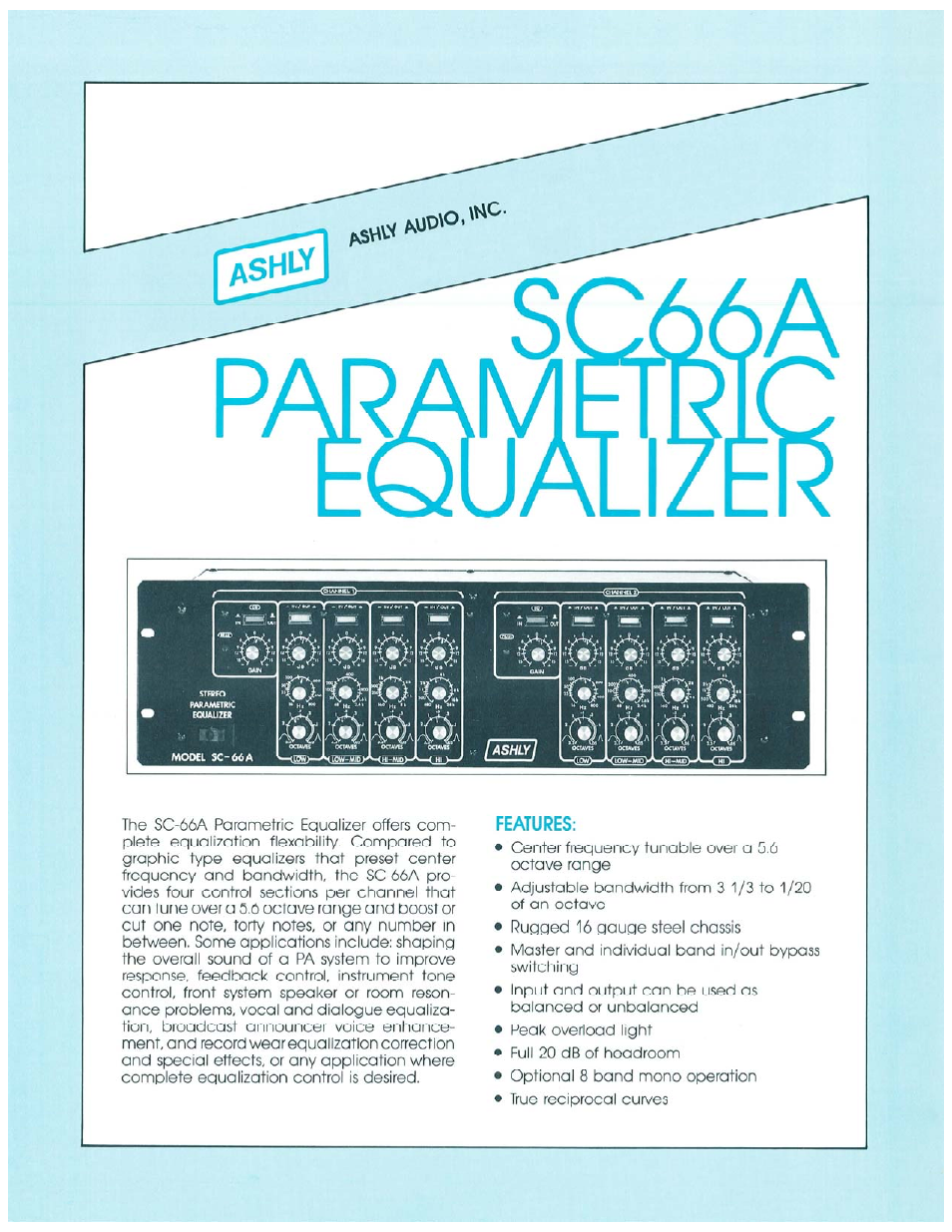Parametric Equalizers SC-66A