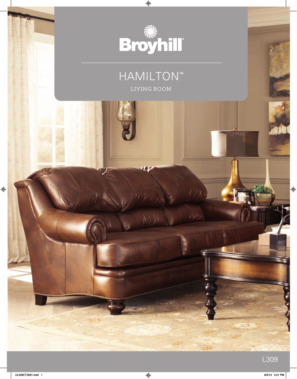 HAMILTON LEATHER SOFA, CHAIRS Product Details