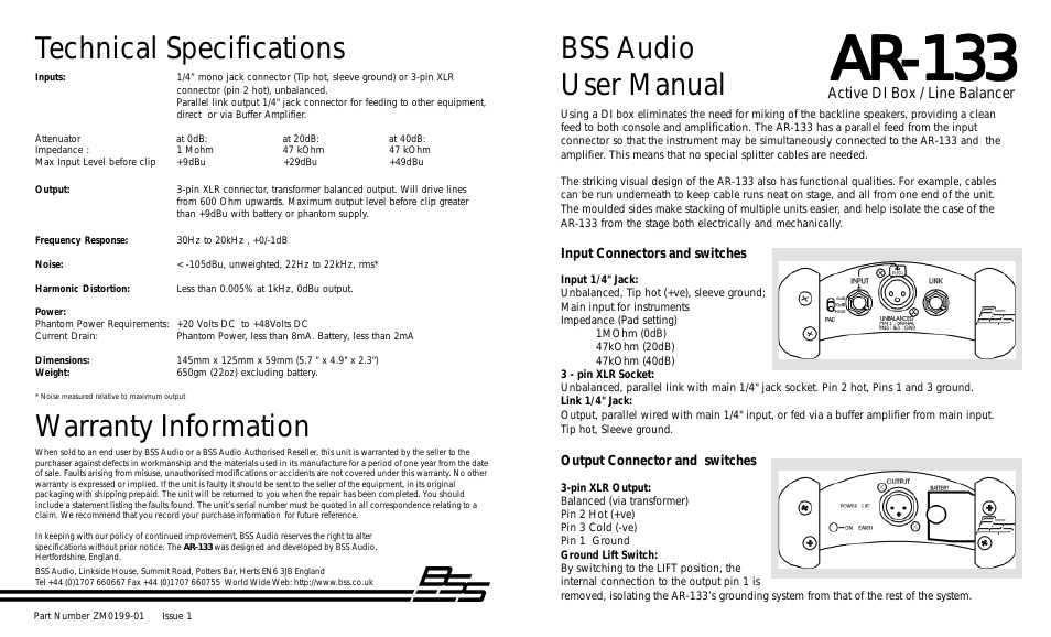 AR-133 Owner's Manual